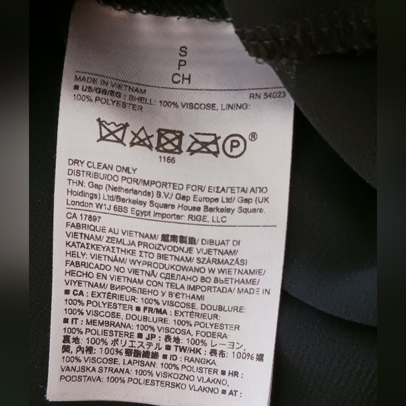 Banana Republic Semi Sheer Hi Low Top S Black Euc - Picture 8 of 10